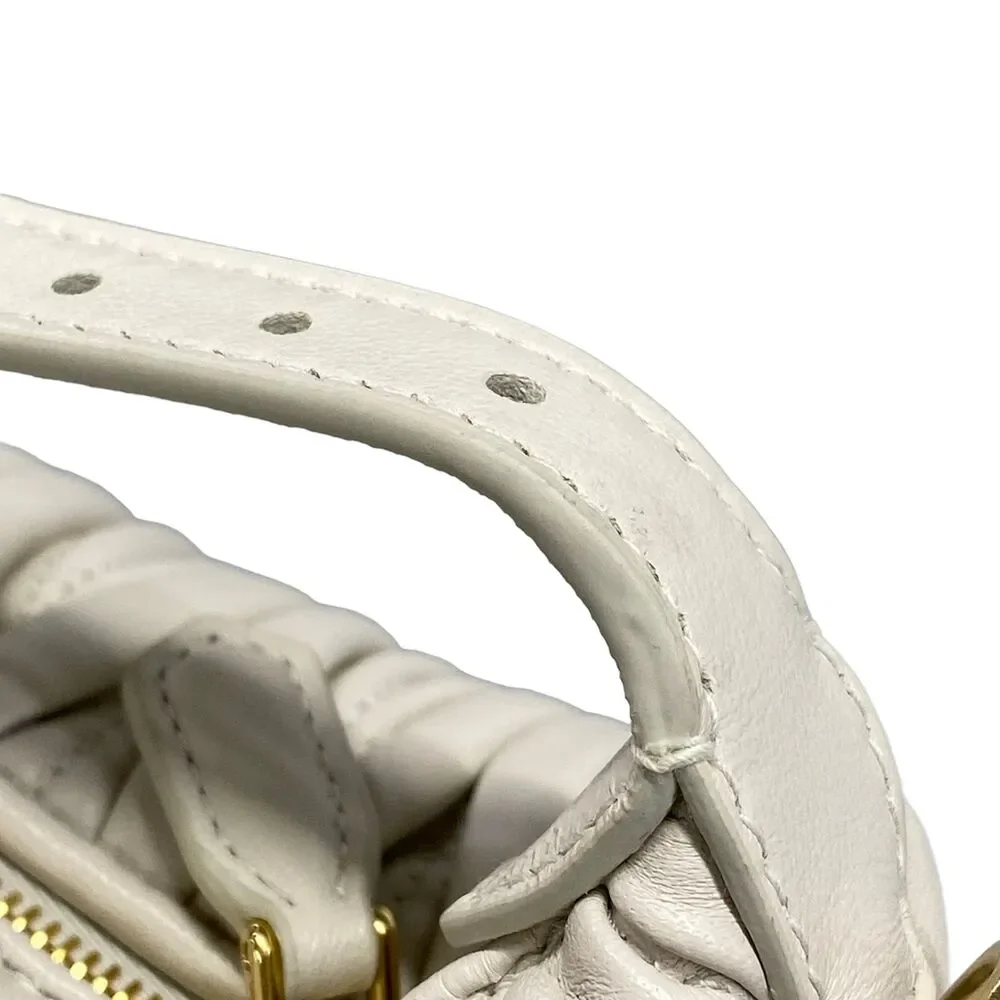 Miu Miu Matelasse Handbag 5NE026 Bianco (Ivory)